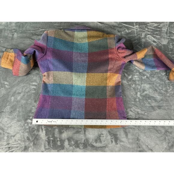 Vtg 1980s Givenchy Sport Women's Size 8 Blazer Jacket Plaid Wool Polyester Blend - Picture 12 of 14